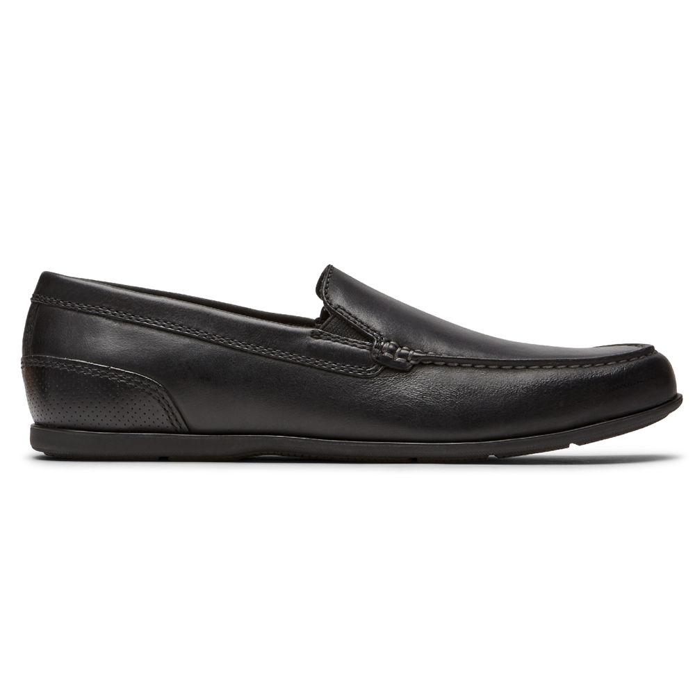 Sapato Vela Rockport Homem Pretas - Malcom Venetian - 61394LTKD